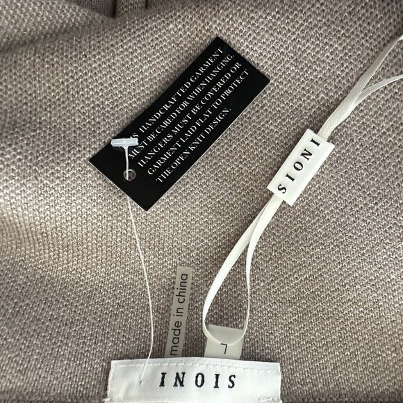 Sioni Large Open Front Longline Soft Cardigan Brown Cozy Minimalist Cotton - Picture 10 of 12